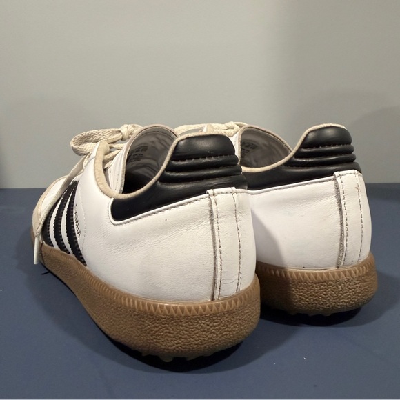 adidas Samba Spikeless Golf Shoes JH6149 Men's 10.5 White Gum Sole - Picture 4 of 6